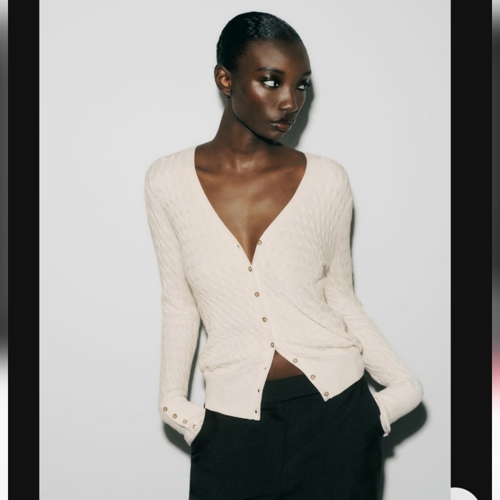 BNWT! Zara cable knit cardigan